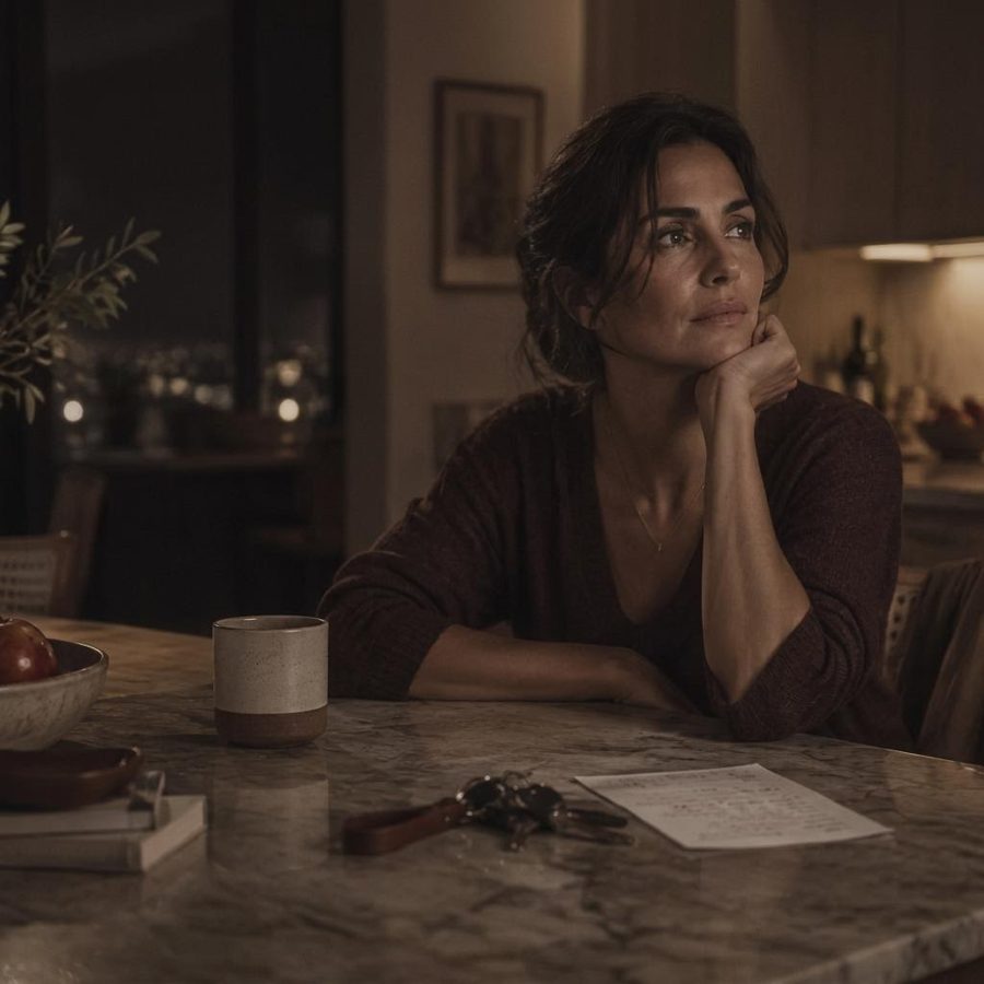 Mulher sentada à mesa, em uma cena da identidade oficial da WIA